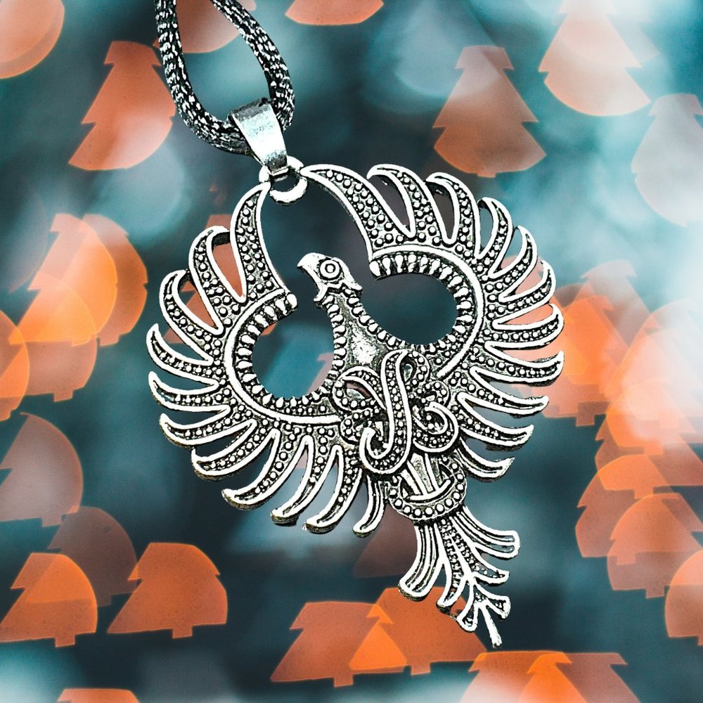 Surgical Stainless Steel 316K Phoenix Pendant Necklace